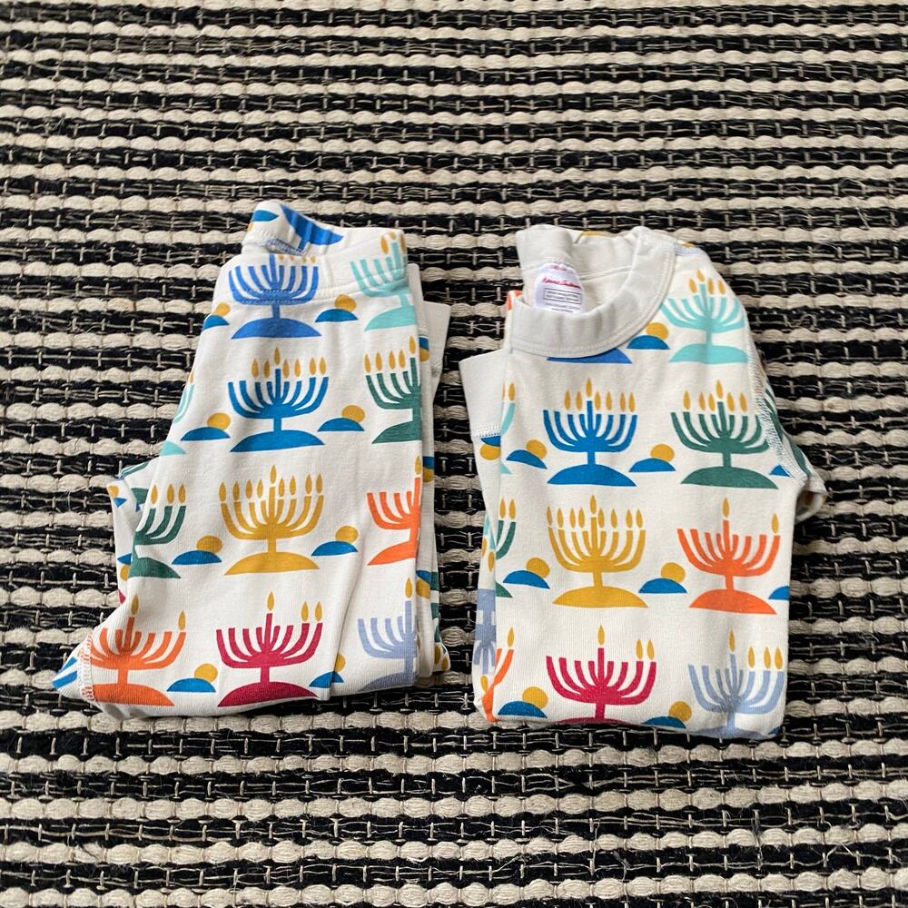 🌿Hanna Andersson Organic Cotton Hanukkah Menorah Pj Pajama Set 10